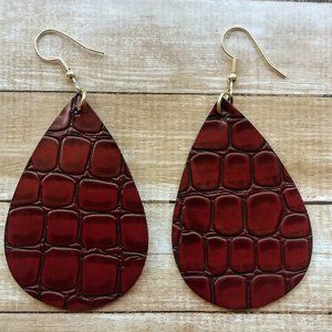 Faux Leather Earrings